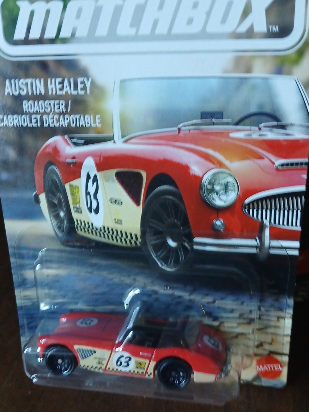 Matchbox Austin Healey Roadster Die-Cast Toy Car - Red & Cream